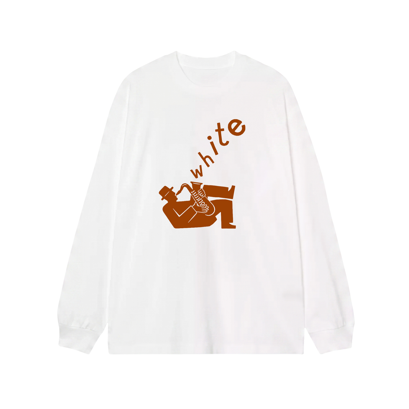 ⁠White EP L/S Tee