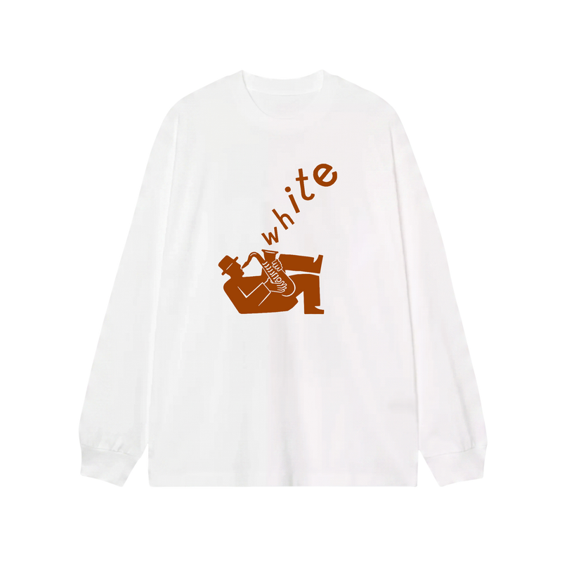 ⁠White EP L/S Tee